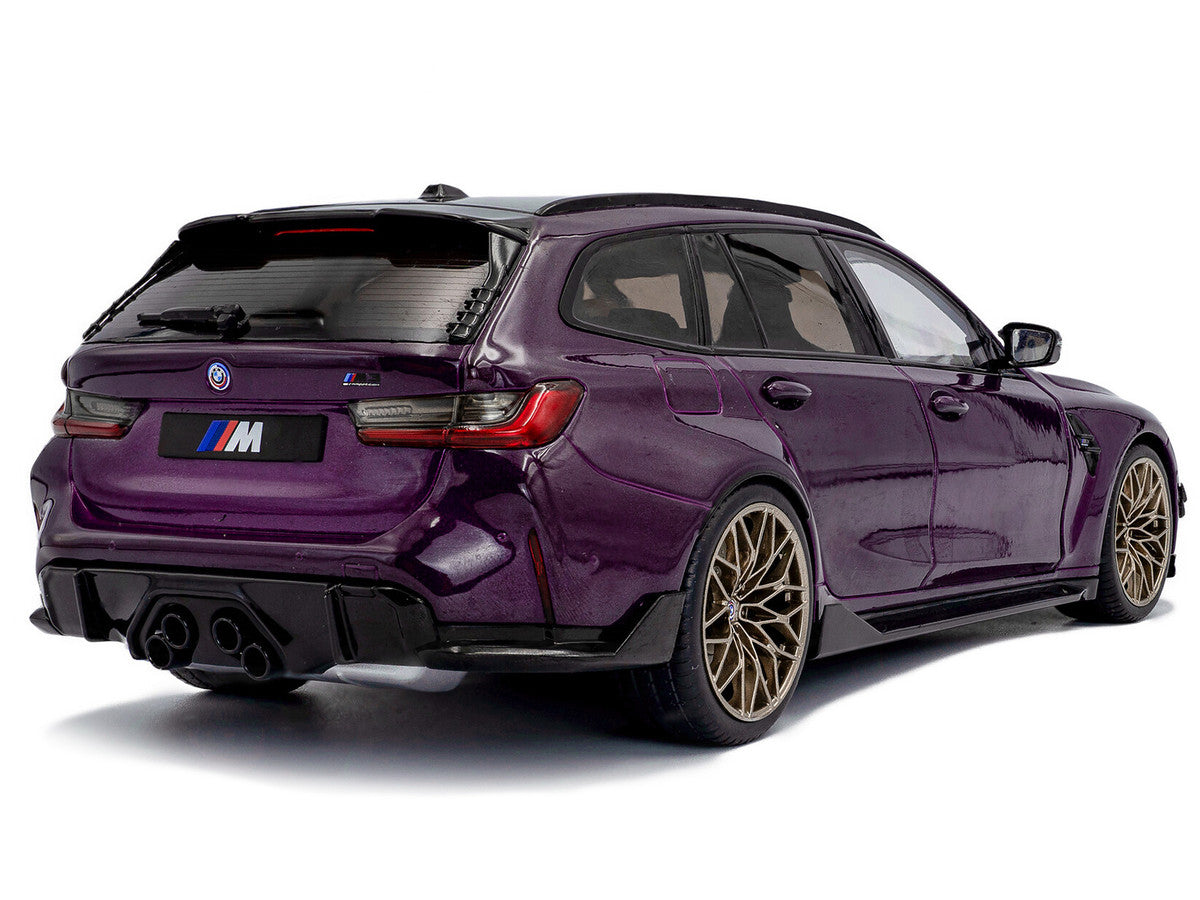 2024 BMW M3 Competition M xDrive Touring Twilight Purple Pearl Metallic with Black Top 1/18 Diecast Model Car by Solido by Solido