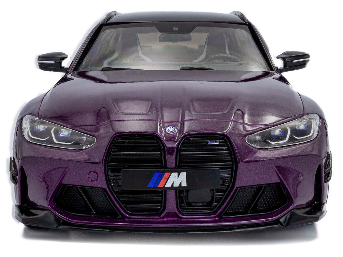 2024 BMW M3 Competition M xDrive Touring Twilight Purple Pearl Metallic with Black Top 1/18 Diecast Model Car by Solido by Solido