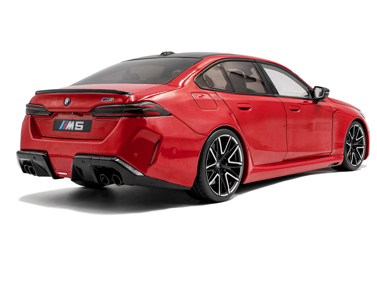 2025 BMW M5 Fire Red with Black Top 1/18 Diecast Model Car by Solido by Solido