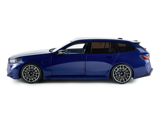 2025 BMW M5 Touring Marina Bay Blue Metallic with Black Top 1/18 Diecast Model Car by Solido by Solido