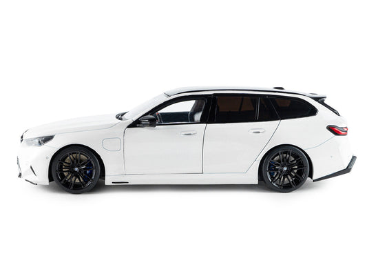 2025 BMW M5 Touring Alpine White with Black Top 1/18 Diecast Model Car by Solido by Solido