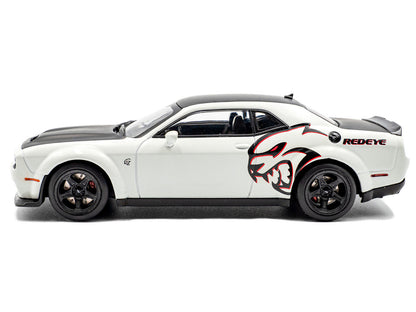 2020 Dodge Challenger SRT Hellcat Redeye Widebody White Knuckle with Matt Black Hood and Top 1/43 Diecast Model Car by Solido by Solido