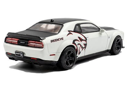 2020 Dodge Challenger SRT Hellcat Redeye Widebody White Knuckle with Matt Black Hood and Top 1/43 Diecast Model Car by Solido by Solido