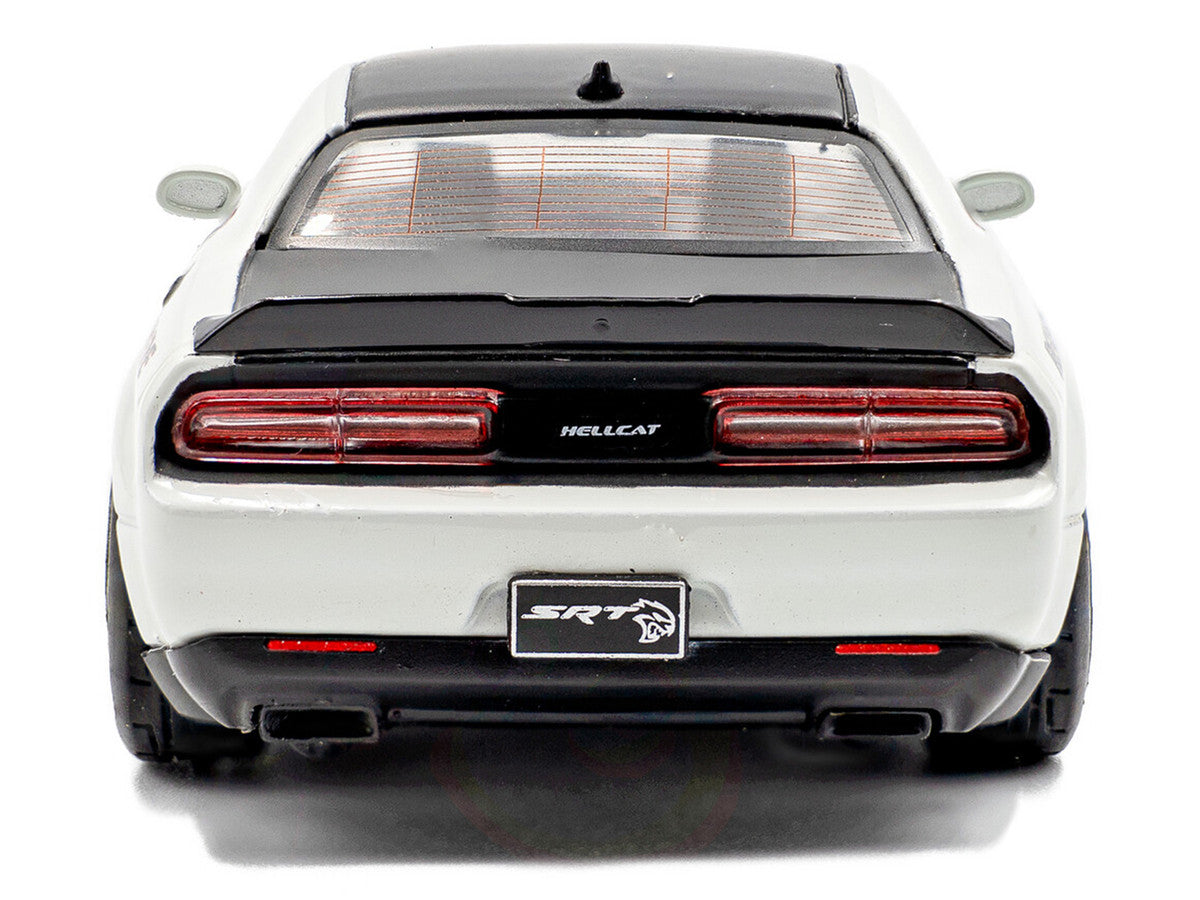 2020 Dodge Challenger SRT Hellcat Redeye Widebody White Knuckle with Matt Black Hood and Top 1/43 Diecast Model Car by Solido by Solido