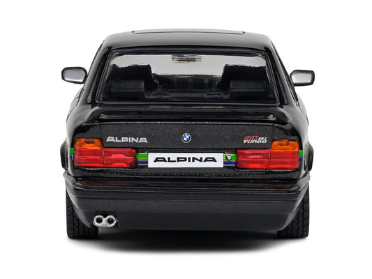 1994 BMW E34 Alpina B10 BiTurbo Black Metallic with Green Graphics 1/43 Diecast Model Car by Solido by Solido