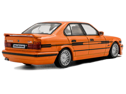 1994 BMW E34 Alpina B10 BiTurbo Orange Metallic with Black Stripes 1/43 Diecast Model Car by Solido by Solido