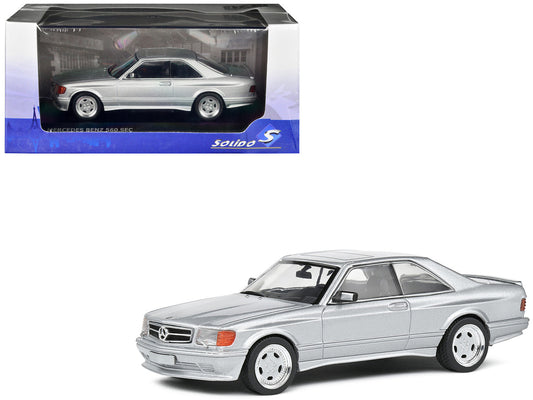1990 Mercedes-Benz 560 SEC AMG WideBody Silver Metallic 1/43 Diecast Model Car by Solido by Solido