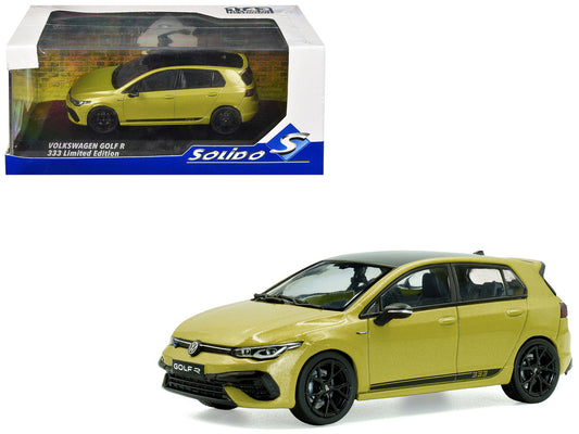 2023 Volkswagen Golf R 333 Limited Edition Lime Yellow Metallic with Black Top 1/43 Diecast Model Car by Solido by Solido