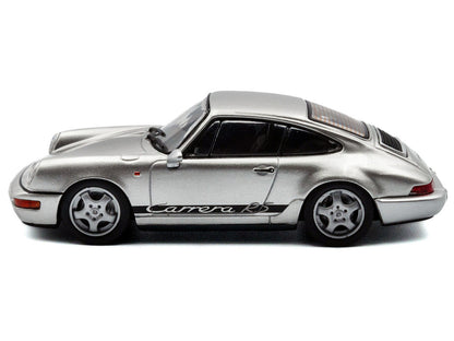 1994 Porsche 911 (964) RS Silver Metallic with Black Stripes 1/43 Diecast Model Car by Solido by Solido