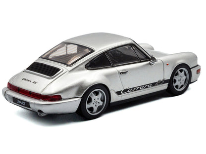 1994 Porsche 911 (964) RS Silver Metallic with Black Stripes 1/43 Diecast Model Car by Solido by Solido