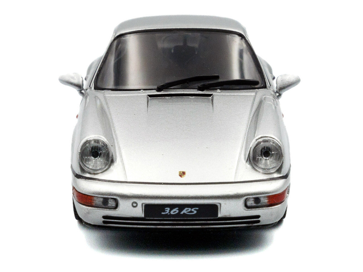 1994 Porsche 911 (964) RS Silver Metallic with Black Stripes 1/43 Diecast Model Car by Solido by Solido