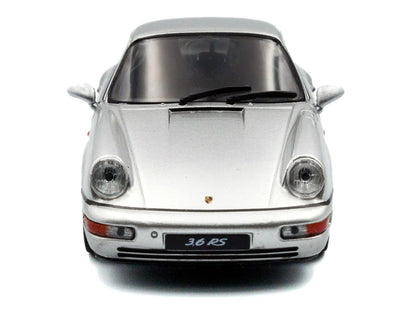 1994 Porsche 911 (964) RS Silver Metallic with Black Stripes 1/43 Diecast Model Car by Solido by Solido