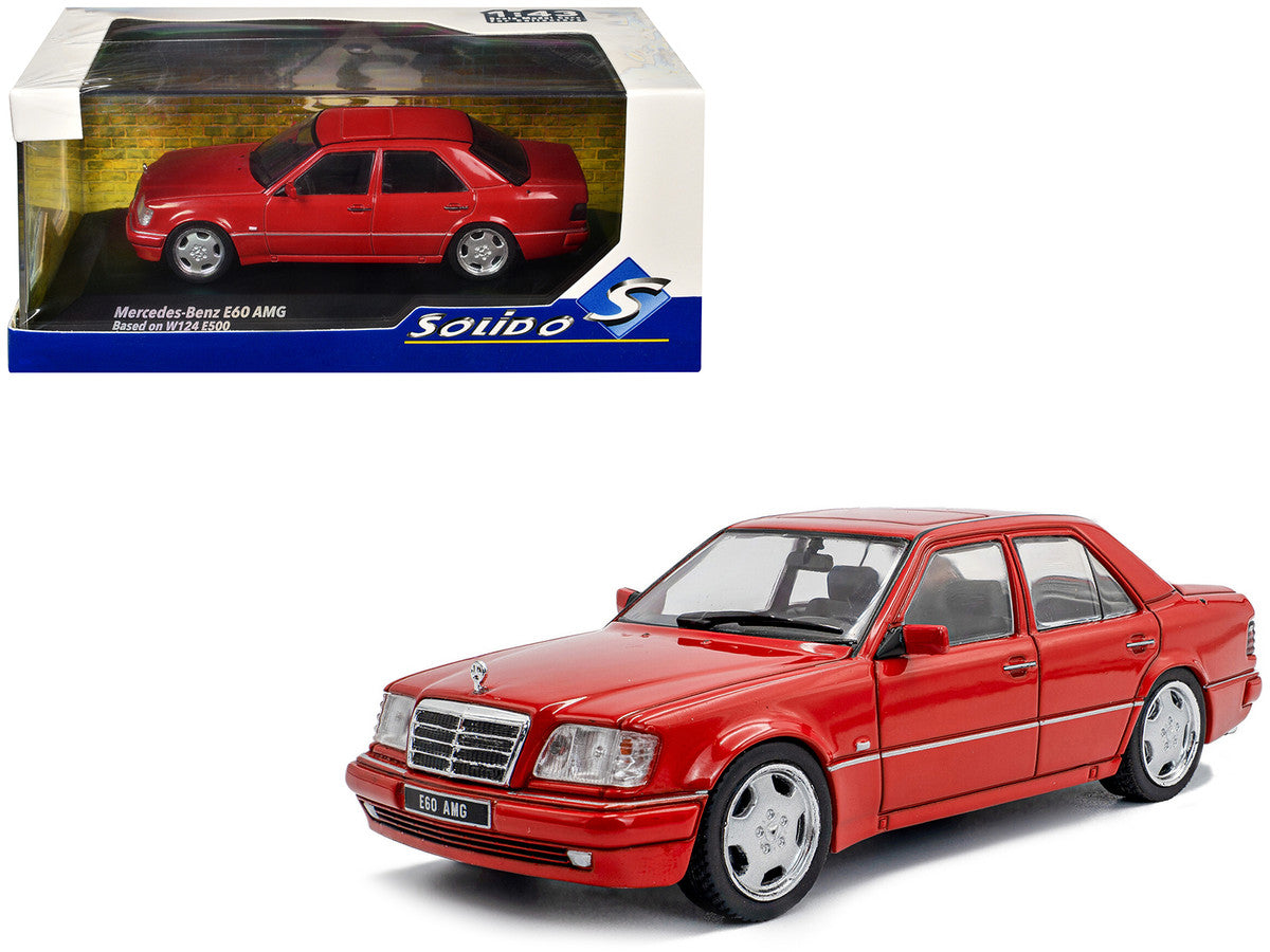 1994 Mercedes-Benz (W124) E60 AMG Signal Red 1/43 Diecast Model Car by Solido by Solido