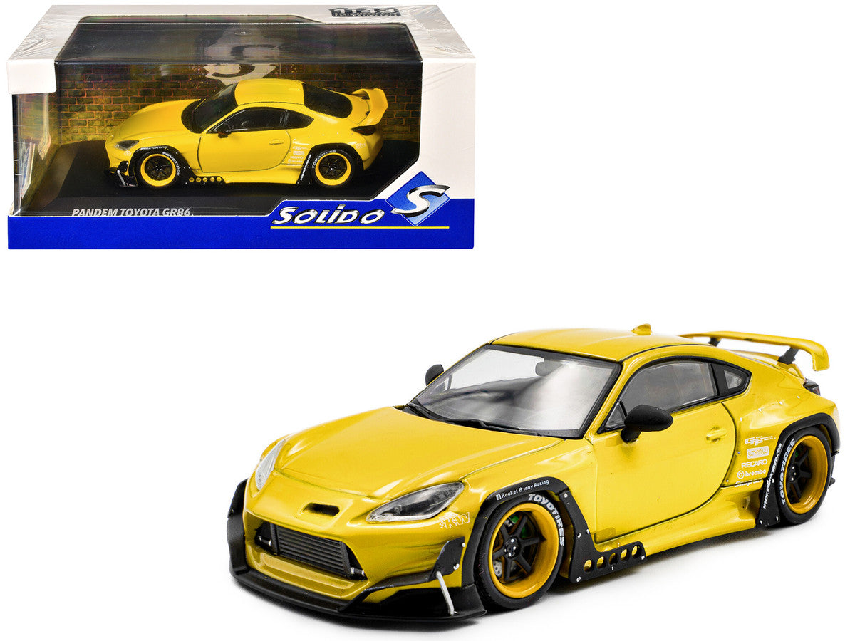 2022 Toyota Pandem GR86 Yellow 1/43 Diecast Model Car by Solido by Solido