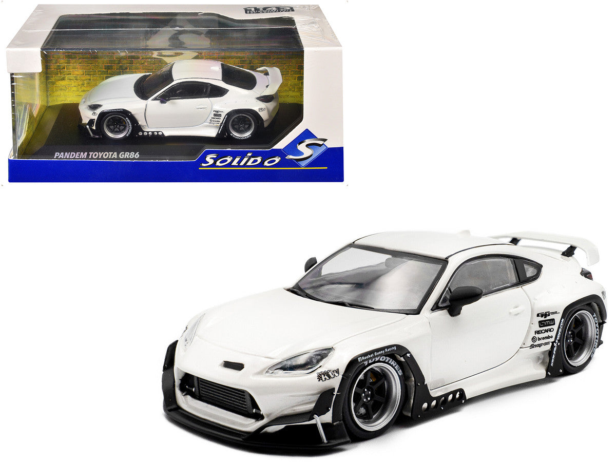 2022 Toyota Pandem GR86 White Metallic 1/43 Diecast Model Car by Solido by Solido