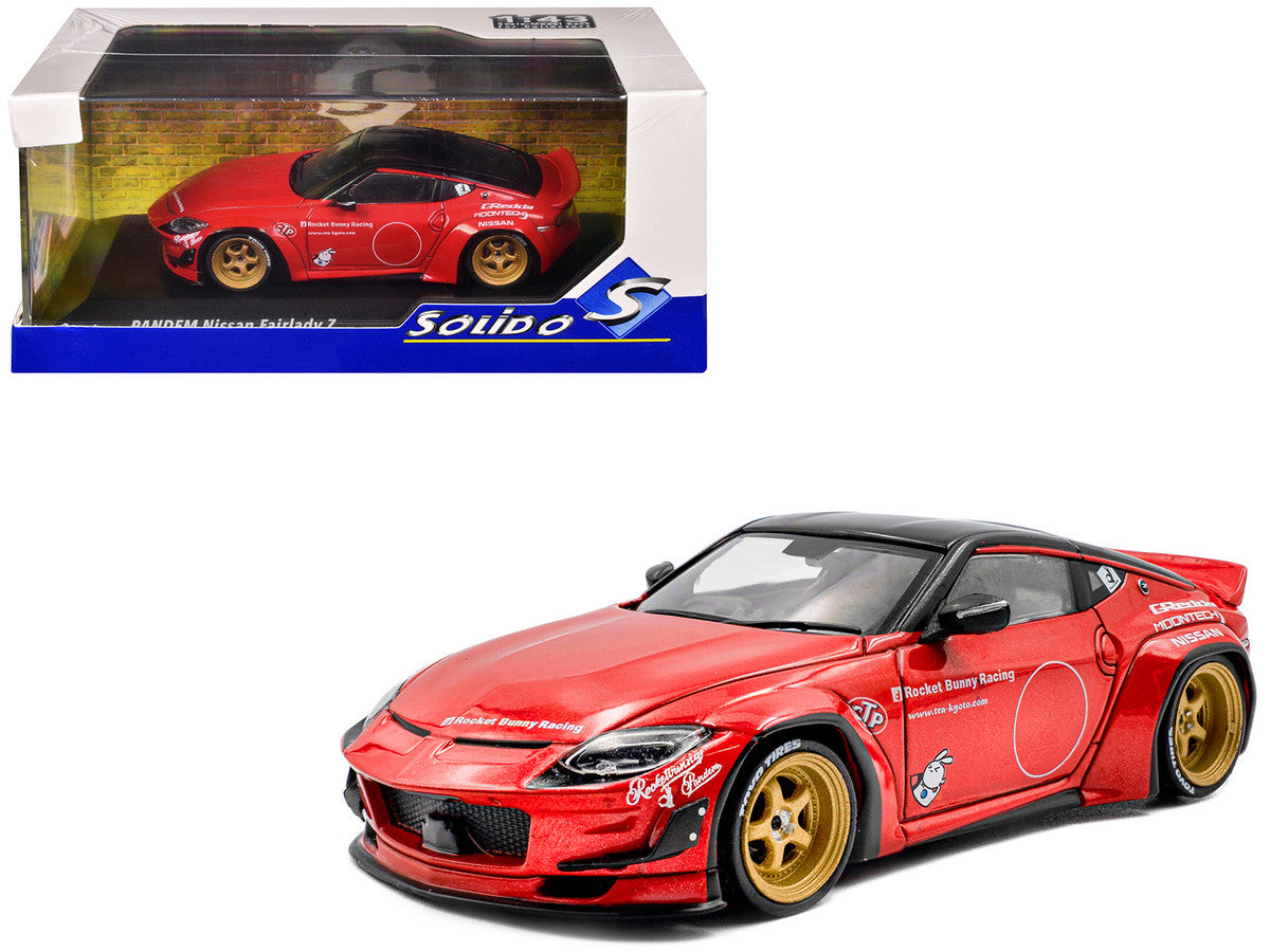 2022 Nissan Pandem Fairlady Z RHD (Right Hand Drive) Red Metallic with Black Top 1/43 Diecast Model Car by Solido by Solido