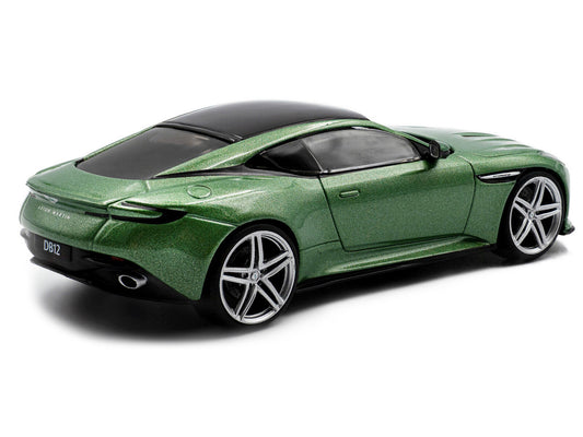 2023 Aston Martin DB12 Coupe Iridescent Emerald Metallic with Black Top 1/43 Diecast Model Car by Solido by Solido