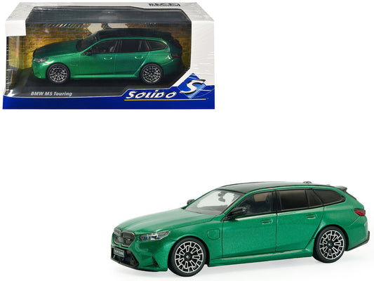 2024 BMW M5 Touring Isle Of Man Green Metallic with Black Top 1/43 Diecast Model Car by Solido by Solido