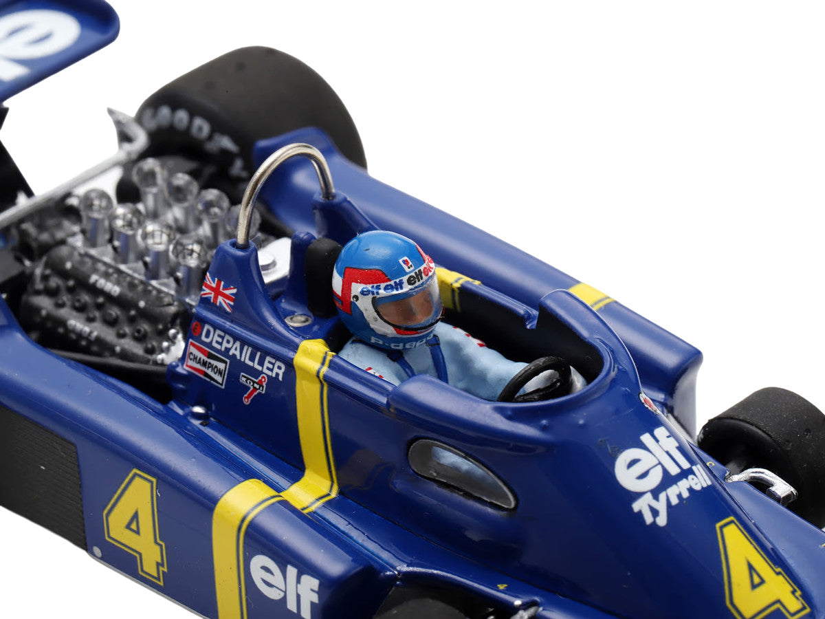 Tyrrell P34 #4 Patrick Depailler 2nd Place Formula One F1 "Swedish GP" (1976) with Driver 1/43 Model Car by Spark by Spark