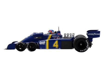 Tyrrell P34 #4 Patrick Depailler 2nd Place Formula One F1 "Swedish GP" (1976) with Driver 1/43 Model Car by Spark by Spark