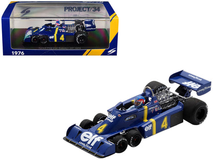 Tyrrell P34 #4 Patrick Depailler 2nd Place Formula One F1 "Swedish GP" (1976) with Driver 1/43 Model Car by Spark by Spark