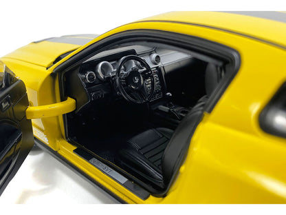 2007 Ford Shelby GT500 Yellow with Silver Stripes "Shelby Collectibles" Series 1/18 Diecast Model Car by ACME by Acme