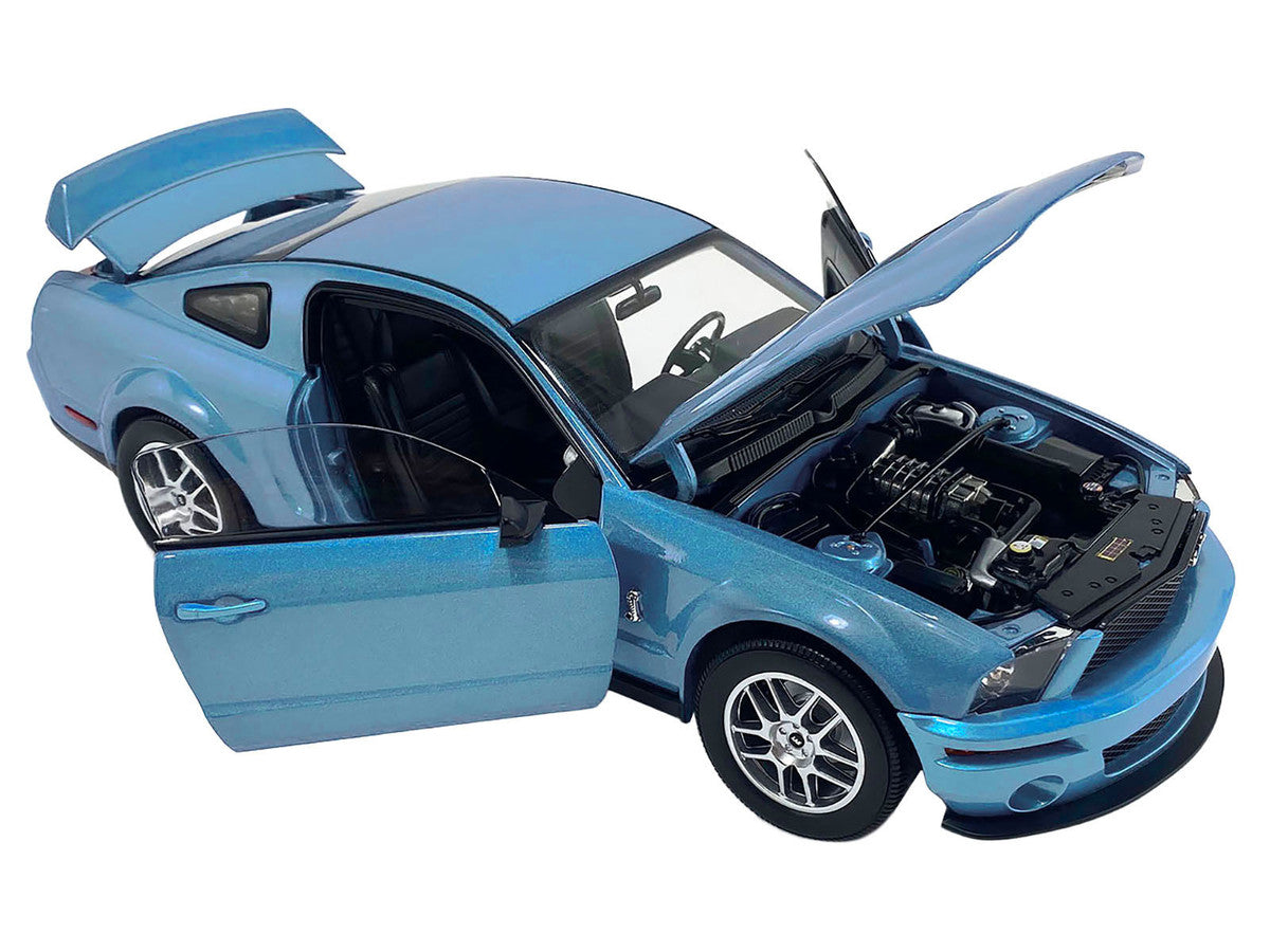 2007 Ford Shelby GT500 Windveil Blue Metallic "Shelby Collectibles" Series 1/18 Diecast Model Car by ACME by Acme