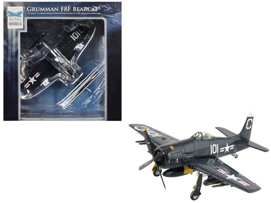 Grumman F8F-2 Bearcats Fighter Aircraft "121717 VF-61 Jolly Rogers" (1949) United States Navy "SkyMax Flying Heroes" Series 1/72 Diecast Model by Hobby Master by Hobby Master