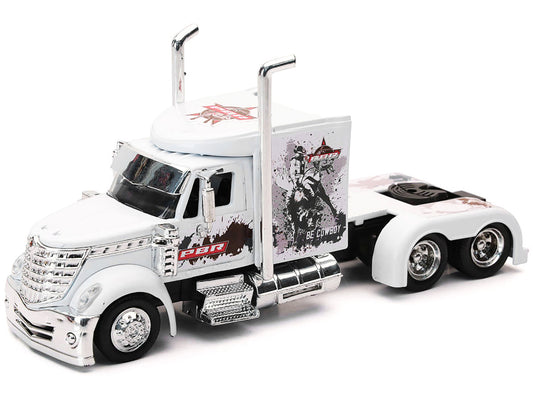 International Lonestar Truck Tractor White "PBR Professional Bull Riders" 1/43 Diecast Model by New Ray by New Ray