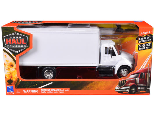 International 4200 Box Truck White "Long Haul Truckers" Series 1/43 Diecast Model by New Ray by New Ray
