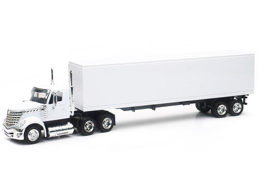 International LoneStar Truck with Dry Goods Trailer White "Long Haul Truckers" Series 1/43 Diecast Model by New Ray by New Ray