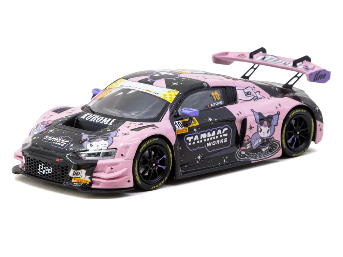 Audi R8 LMS GT3 evo II #10 Adderly Fong "Uno Racing Team - Kuromi" "Macau GT Cup - FIA GT World Cup" (2024) with A4 Poster "Hobby43" Series 1/43 Diecast Model Car by Tarmac Works by Tarmac Works