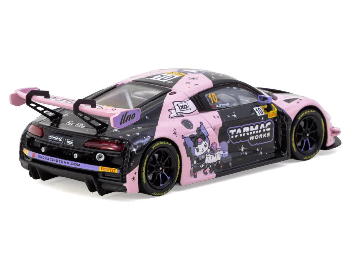 Audi R8 LMS GT3 evo II #10 Adderly Fong "Uno Racing Team - Kuromi" "Macau GT Cup - FIA GT World Cup" (2024) with A4 Poster "Hobby43" Series 1/43 Diecast Model Car by Tarmac Works by Tarmac Works