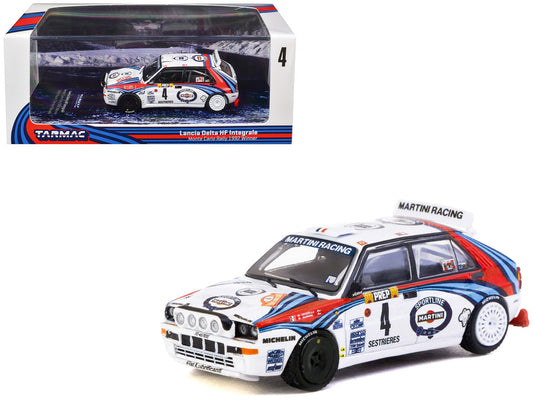 Lancia Delta HF Integrale #4 Didier Auriol - Bernard Occelli "Martini Racing" Winner "Monte Carlo Rally" (1992) "Hobby64" Series 1/64 Diecast Model Car by Tarmac Works by Tarmac Works