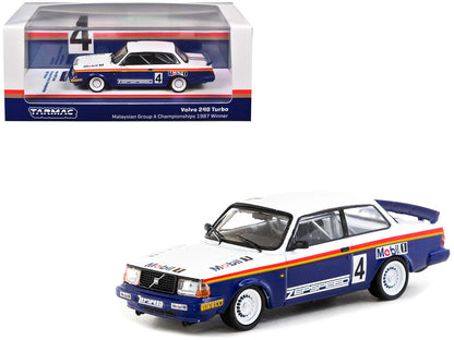 Volvo 240 Turbo #4 Per-Gunnar Andersson Winner "Malaysian Group A Championships" (1987) "Hobby64" Series 1/64 Diecast Model Car by Tarmac Works by Tarmac Works