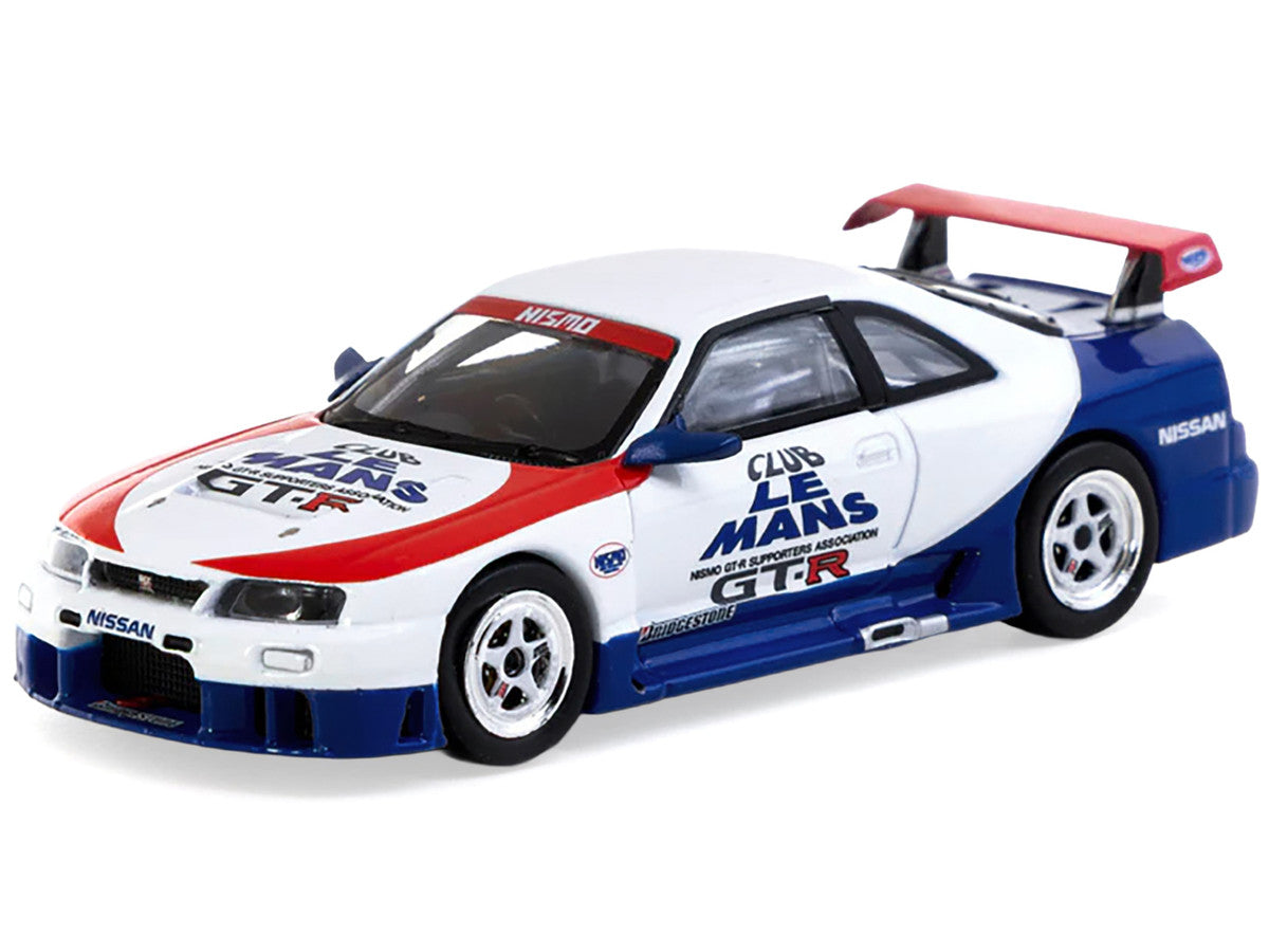 Nissan Nismo GT-R LM RHD (Right Hand Drive) "1995 Launch Version" White with Red and Blue Accents "Hobby64" Series 1/64 Diecast Model Car by Tarmac Works by Tarmac Works