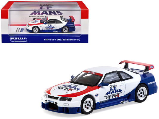 Nissan Nismo GT-R LM RHD (Right Hand Drive) "1995 Launch Version" White with Red and Blue Accents "Hobby64" Series 1/64 Diecast Model Car by Tarmac Works by Tarmac Works