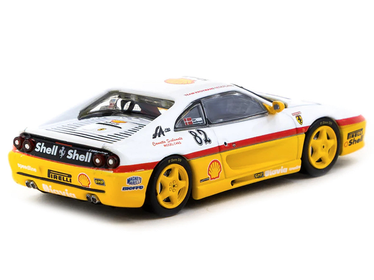 Ferrari F355 Challenge #82 Peter Andersen "Team Kroymans - Shell Oil" "Ferrari F355 Challenge" (1999) "Hobby64" Series 1/64 Diecast Model Car by Tarmac Works by Tarmac Works