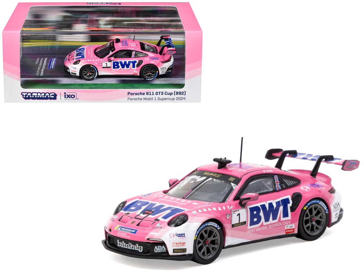 Porsche 911 GT3 Cup (992) #1 Harry King "Porsche Mobil 1 Supercup" (2024) "Hobby64" Series 1/64 Diecast Model Car by Tarmac Works by Tarmac Works