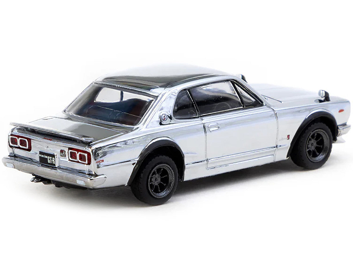 Nissan Skyline HT 2000GT-R RHD (Right Hand Drive) Silver Chrome "Japan Special Edition" "Global64" Series 1/64 Diecast Model Car by Tarmac Works by Tarmac Works