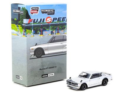 Nissan Skyline HT 2000GT-R RHD (Right Hand Drive) Silver Chrome "Japan Special Edition" "Global64" Series 1/64 Diecast Model Car by Tarmac Works by Tarmac Works