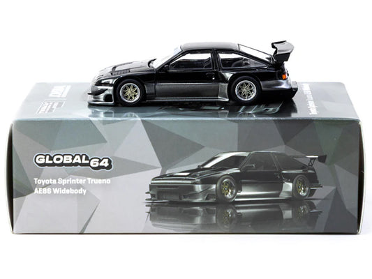 Toyota Sprinter Trueno AE86 Widebody RHD (Right Hand Drive) "Jonsibal Designworks" Black and Gray Metallic "Global64" Series 1/64 Diecast Model by Tarmac Works by Tarmac Works