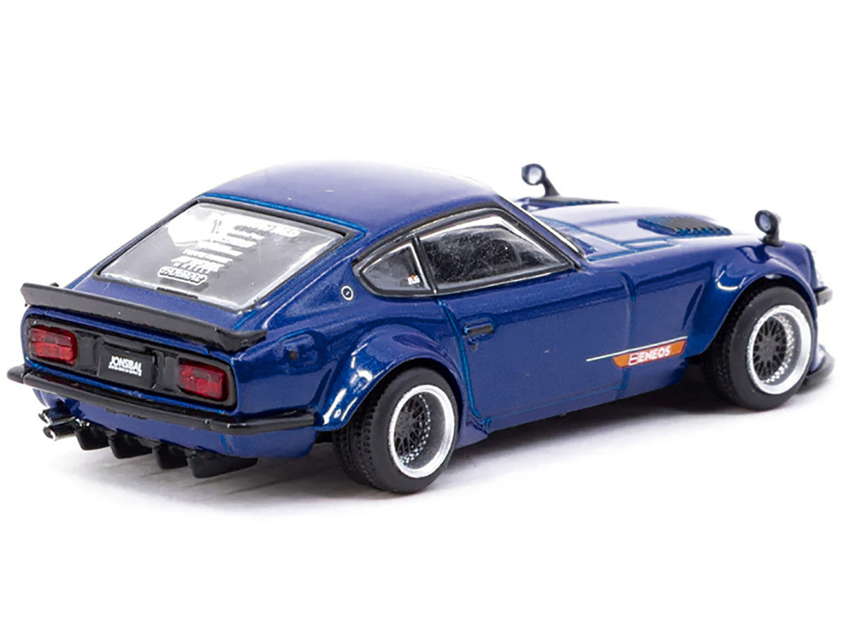 Nissan Fairlady Z S30 Widebody RHD (Right Hand Drive) "Designed by Jon Sibal" Blue Metallic "Global64" Series 1/64 Diecast Model Car by Tarmac Works by Tarmac Works