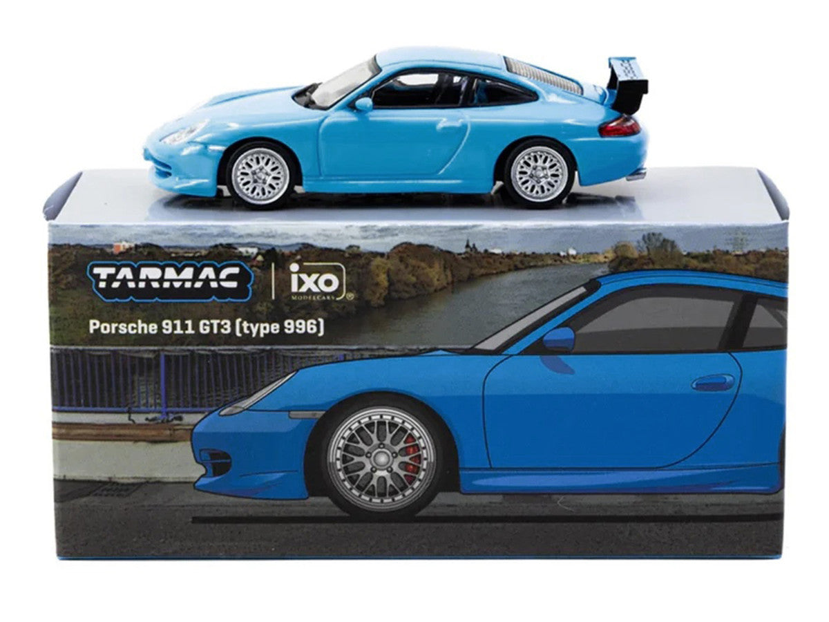 Porsche 911 GT3 (996) Light Blue "Global64" Series 1/64 Diecast Model by Tarmac Works by Tarmac Works