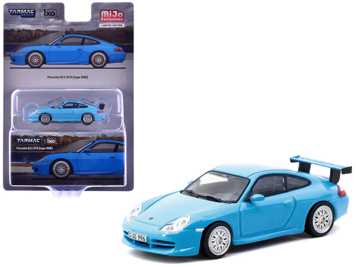 Porsche 911 GT3 (996) Light Blue "Global64" Series 1/64 Diecast Model by Tarmac Works by Tarmac Works