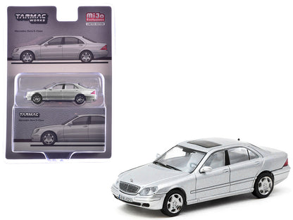 Mercedes-Benz S-Class Brilliant Silver Metallic "Global64" Series 1/64 Diecast Model by Tarmac Works by Tarmac Works
