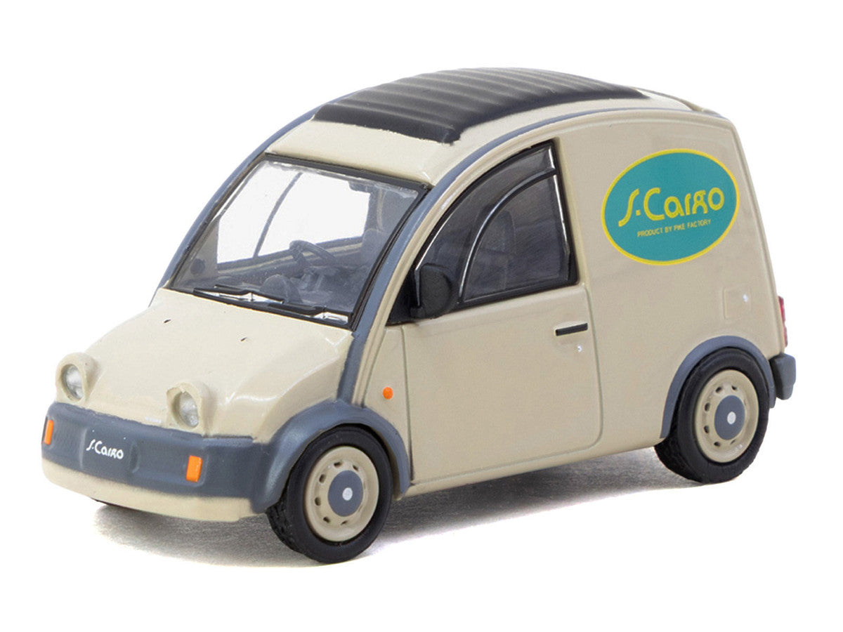 Nissan S-Cargo Van RHD (Right Hand Drive) "Presentation" Beige with Tarmac Cards "Global64" Series 1/64 Diecast Model Car by Tarmac Works by Tarmac Works