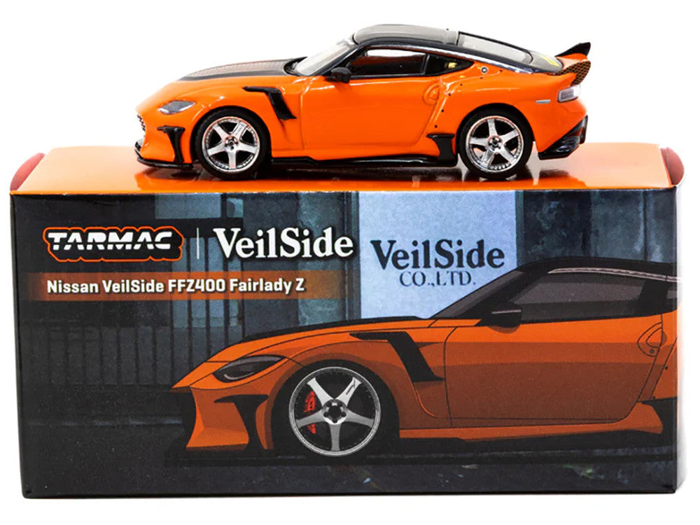 Nissan VeilSide FFZ400 Fairlady Z RHD (Right Hand Drive) Orange with Black Top "Global64" Series 1/64 Diecast Model by Tarmac Works by Tarmac Works