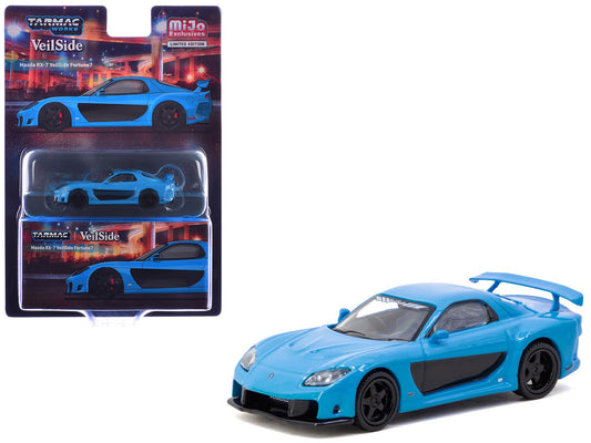 Mazda RX-7 "VeilSide Fortune7" RHD (Right Hand Drive) Blue "Global64" Series 1/64 Diecast Model Car by Tarmac Works by Tarmac Works
