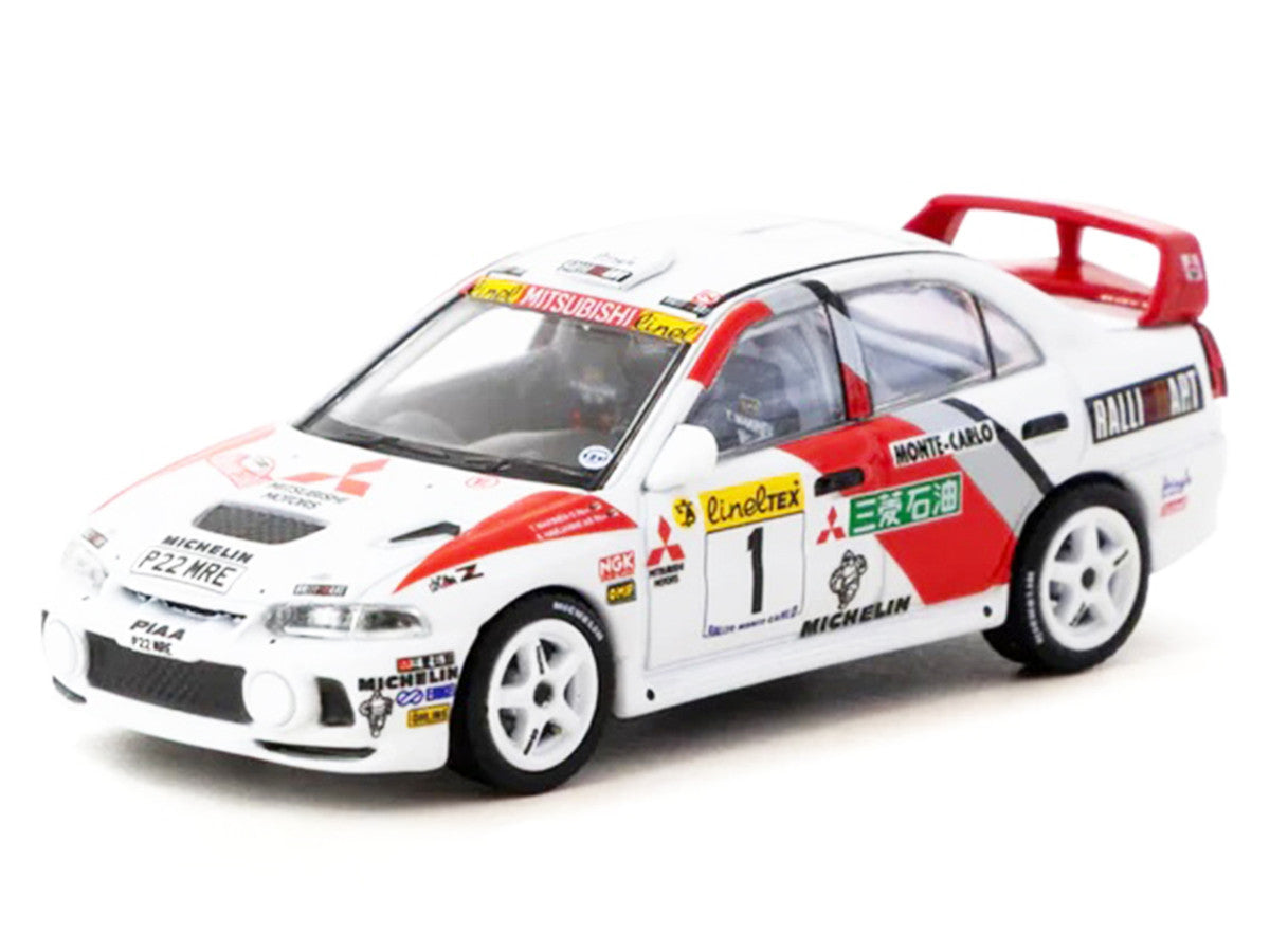 Mitsubishi Lancer Evolution IV #1 Tommi Makinen - Seppo Harjanne 3rd Place "Monte Carlo Rally" (1997) "Global64" Series 1/64 Diecast Model by Tarmac Works by Tarmac Works